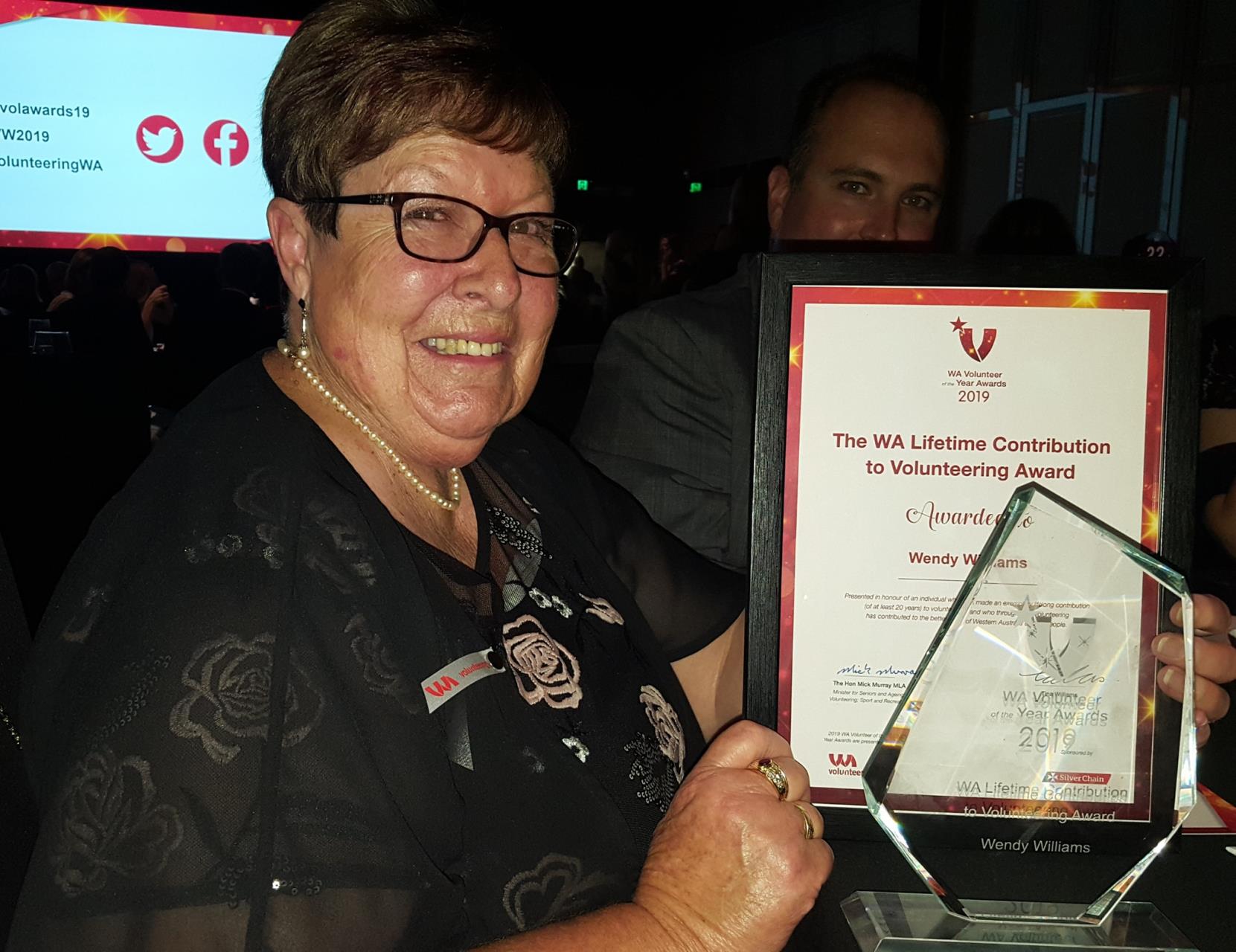 Wendy Williams receives WA Lifetime Contribution to Volunteering Award