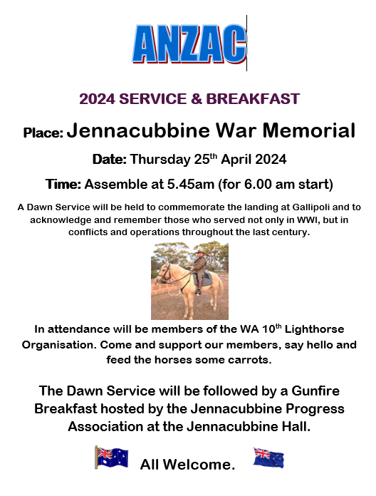 Anzac Day Dawn Service Jennacubine