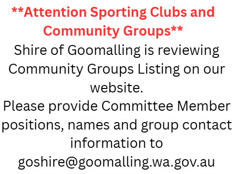 Attention Sporting Clubs and Community Groups