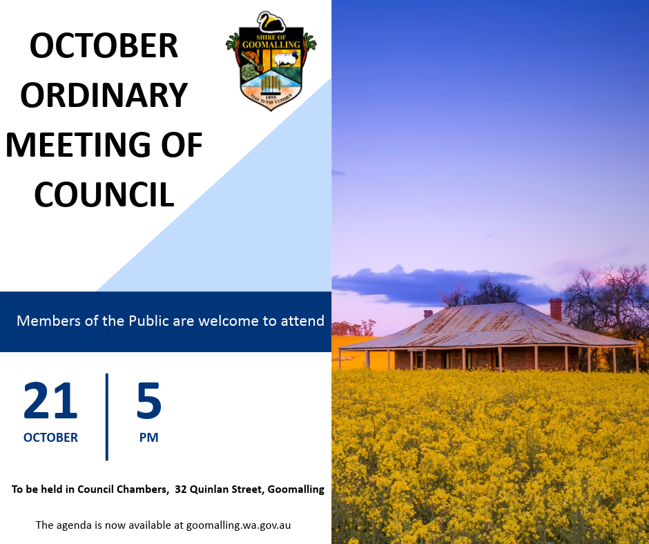 October Ordinary Meeting of Council