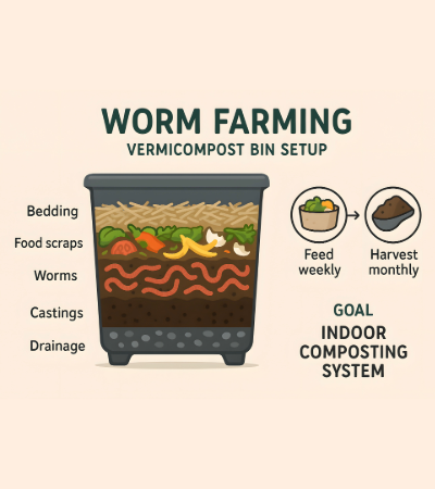 Worm farms 101: where earth-cycling is a team sport